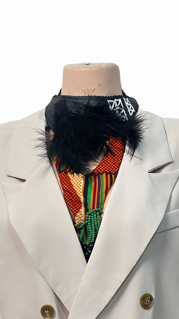 Ankara x Leather Necklace - Image 8