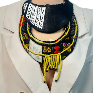 Ankara x Leather Necklace