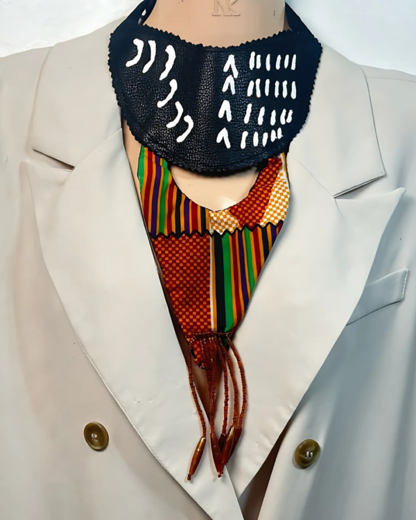 Ankara x Leather Necklace - Image 6