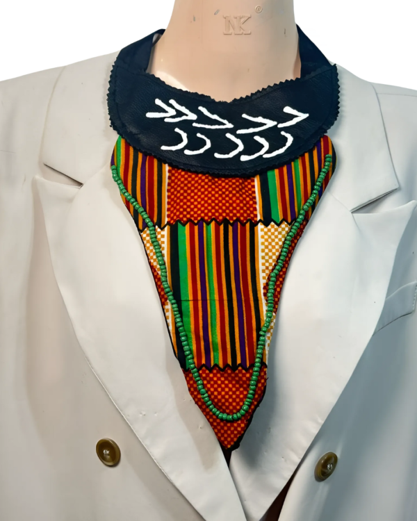 Ankara x Leather Necklace - Image 5