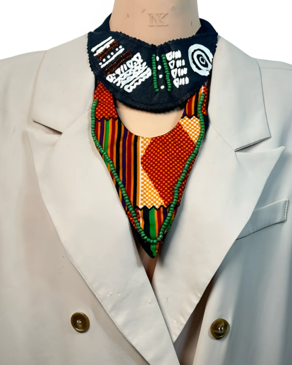 Ankara x Leather Necklace - Image 3