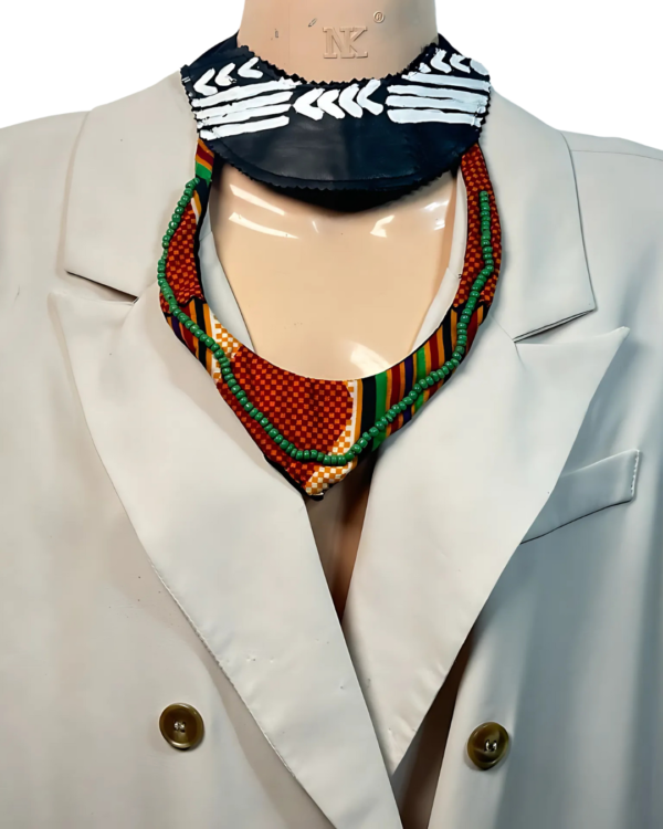 Ankara x Leather Necklace - Image 28