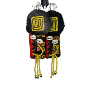 Ankara x Leather Earrings
