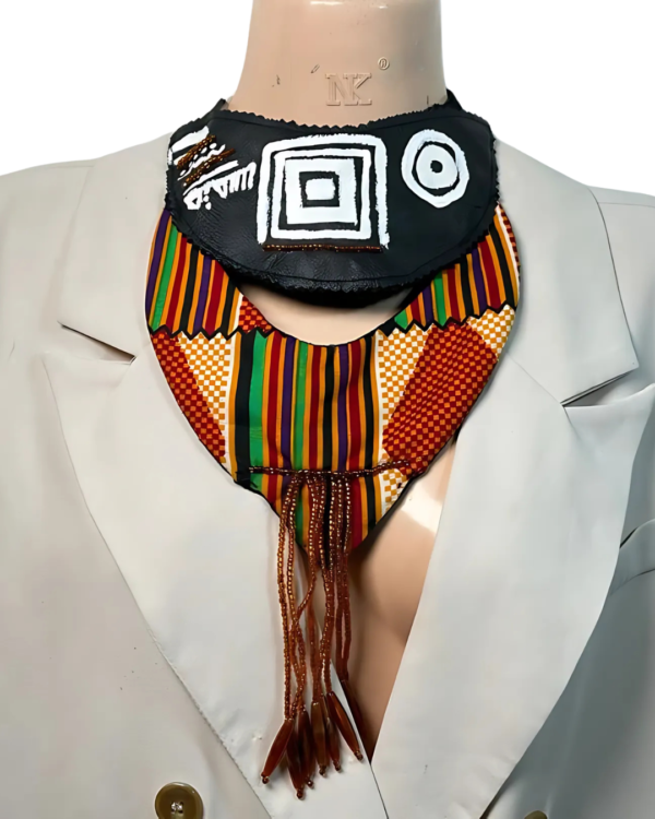 Ankara x Leather Necklace - Image 20