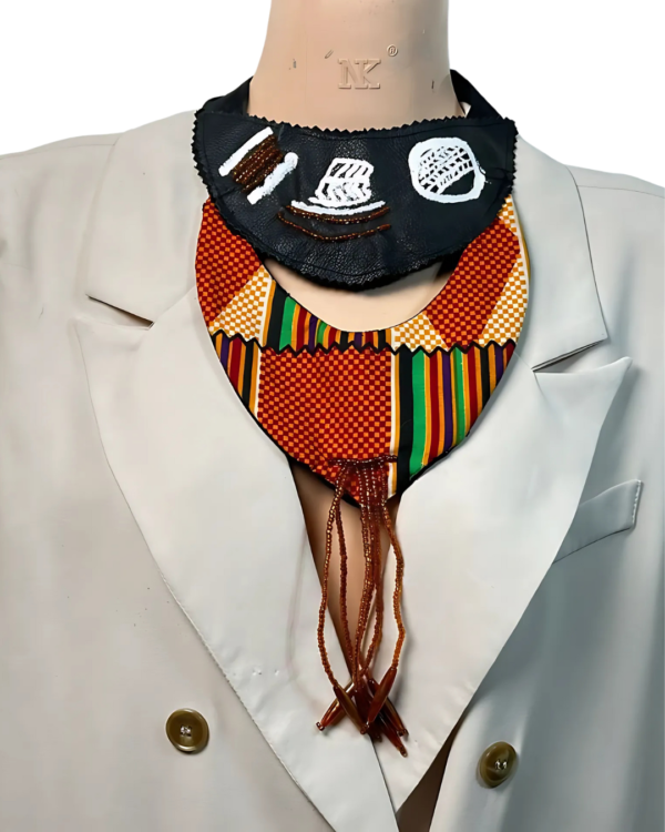 Ankara x Leather Necklace - Image 32
