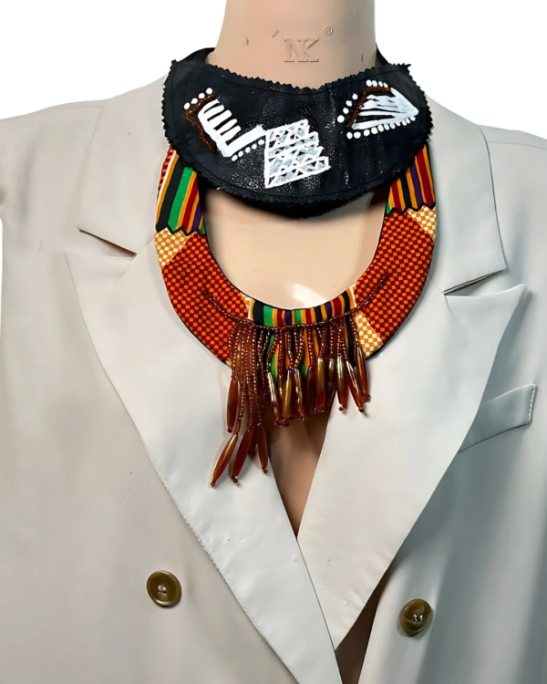 Ankara x Leather Necklace - Image 30