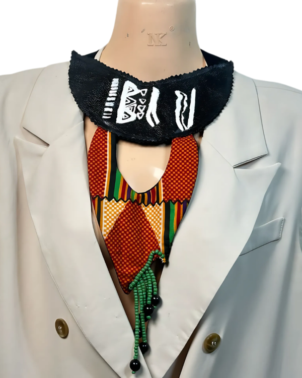 Ankara x Leather Necklace - Image 15