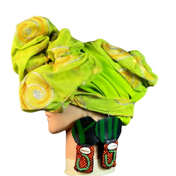 Ankara  X Leather Earrings - Image 7