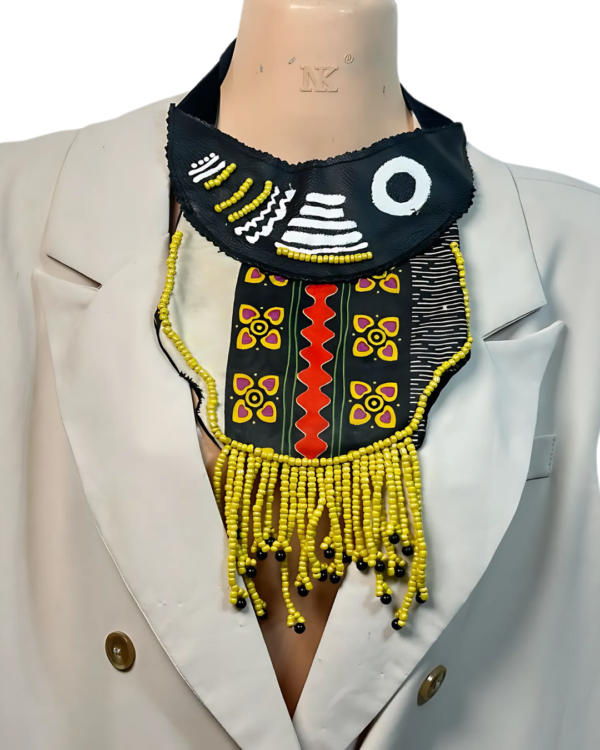 Ankara x Leather Necklace - Image 27