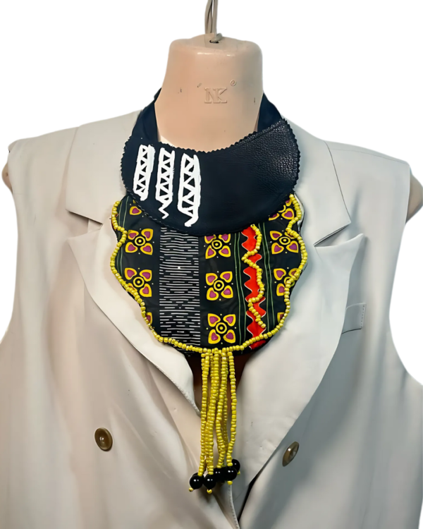 Ankara x Leather Necklace